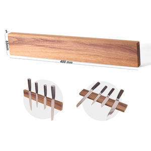 <span class=keywords><strong>Porte</strong></span>-couteaux magnétique en bois de noyer magnétique puissant de luxe personnalisé pour mur - Product Image 2