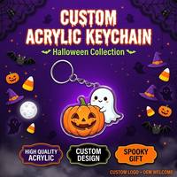 Porte-clés en acrylique personnalisés pour Halloween : Citrouille, Fantôme, Chauve-souris, Sorcière – Cadeaux de fête effrayants, cadeaux pour la distribution de bonbons, vente en gros