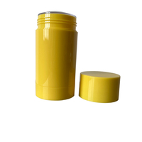 Emballage de bâton anti-transpiration jaune, 10 pièces, 75g, rond, rechargeable, déodorant, jaune/2.5oz, push up