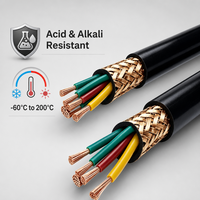 Kabel Kontrol Terlindung KFFRP Berisolasi FEP 2-3 Inti Fleksibel Tahan Suhu Tinggi untuk Sinyal Kontrol