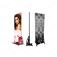 Pantalla LED Plegable Portátil P2, Tótem Publicitario, Pantallas LED Digitales Plegables para Interiores, Banner, Video Wall