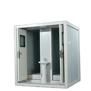 Bagno Doccia Doppio Smontabile Prefabbricato Mobile per Esterni, Cabina WC Pubblica <span class=keywords><strong>Portatile</strong></span> per Adulti, Ideale per Campeggio ed Eventi - Product Image 1