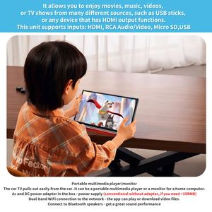 Radio Android 4K HD de 14 Pulgadas con Pantalla IPS, BT 5.0, MirrorLink Inalámbrico, Transmisor <span class=keywords><strong>FM</strong></span>, Salida de Video, Monitor de Reposacabezas para el Asiento Trasero del Automóvil - Product Image 5