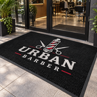 Tapis de porte commercial HM avec logo, surface en nylon, lavable, antidérapant, avec support en caoutchouc, tapis d'accueil intérieur robuste, tailles personnalisées