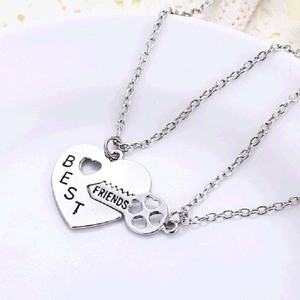 Collar con colgante de moda con cerradura de llave en forma de corazón para mejores amigos para siempre amantes novias para aniversarios enlace de aleación de Zinc - Product Image 6