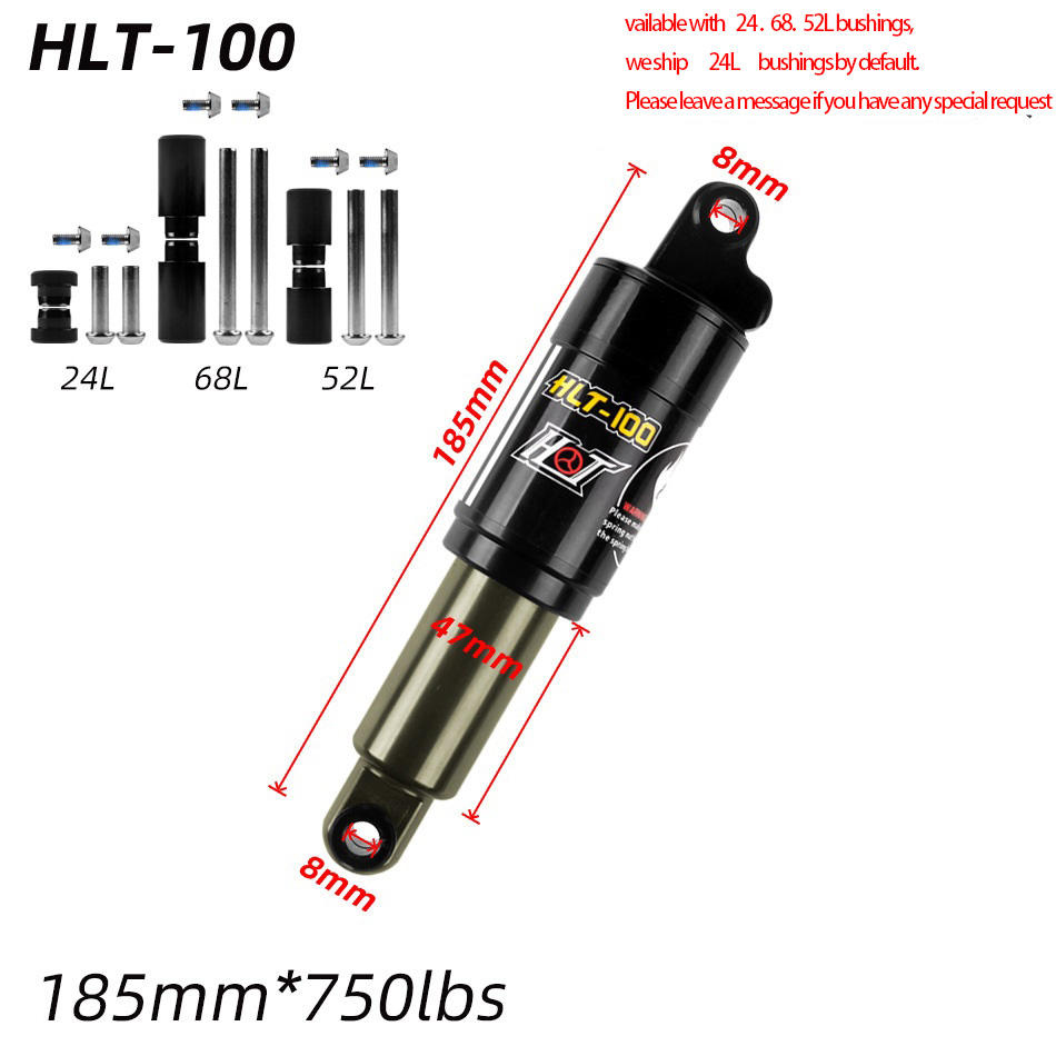 185 mm * 750 lb - Noir