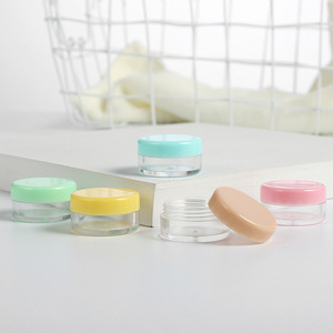 Custom Cosmetic <b>Plastic</b> Jars 5ml 10ml 15ml Cylinder Shape For Eye Cream Lip Mask Nail Polish <b>Packaging</b> - Product Image 3