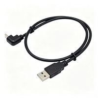 Câble de données angulaire Type-C prenant en charge la charge rapide 3A et l'interface USB vers Type-C avec un coudé à 90 degrés en PVC pour téléphones Android