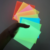 Feuille acrylique luminescente / Matériau plastique / Plexiglas / PMMA / Brille la nuit