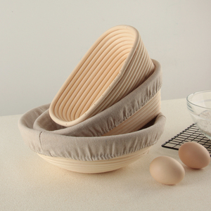 Cesto di prova pane rotondo pasta madre Kit pane con fodera di <span class=keywords><strong>stoffa</strong></span> cesti <span class=keywords><strong>in</strong></span> Rattan - Product Image 3