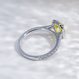 Bague en platine et or jaune avec diamant de laboratoire Messi Jewelry MSR-1478 pour les occasions spéciales - Product Image 3