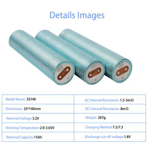 32135 סוללת ליתיום צילינדרית חדשה 32140 33140 lifepo4 3.2v 15ah 50ah lfp לי יון סוללה - Product Image 4