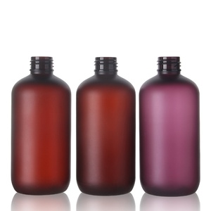 Botella Boston Redonda Mate de 500ml, 24mm, 410, Material PET, Vacía, para Cosméticos y Cuidado Facial, Venta al Por Mayor - Product Image 1