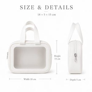 Wholesale Frosted PVC Makeup <b>Bag</b> Custom Logo <b>Clear</b> Window Waterproof Cosmetic Organizer Travel <b>Toiletry</b> Pouch Factory - Product Image 4