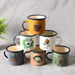 Tazas de Té de Esmalte con Diseño Floral Personalizado, No Tóxicas, para Exteriores, de 6 cm, 7 cm, 8 cm, 9 cm, 150 ml, 250 ml, 350 ml, 500 ml - Product Image 3