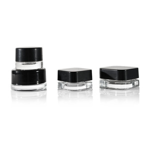 Contenants en verre transparent épais de 5 ml 5 g, résistants aux enfants, <span class=keywords><strong>pour</strong></span> le stockage de concentrés, d'huile, de baume à lèvres, de <span class=keywords><strong>cire</strong></span>, de cosmétiques, avec couvercle noir hermétique - Product Image 4