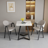 Ensemble table et chaises de négociation minimaliste de luxe léger, table de réception pour petit appartement domestique