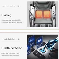 Kursi Pijat Shiatsu Lipat Portabel 4D Zero Gravity dengan Roller Kaki, Layar Sentuh, Pemanas, Kulit PU, Pereda Nyeri Punggung, Smart Back