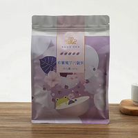 Sachet alimentaire réutilisable en PET/PE imprimé numériquement et par gravure, avec bec verseur, fermeture éclair et poignée, pour le stockage des aliments