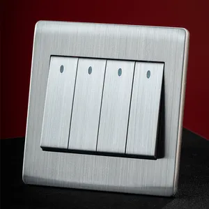 Best Sale Best Price PC Electric UK Wall Light 4 Gang 2 Way Dimmer Wall Light Switch