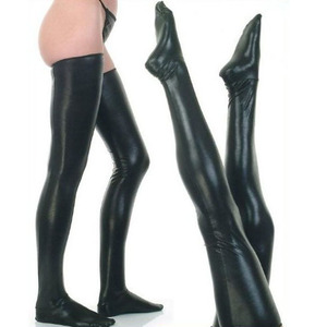Patent leather stretch stockings, black and <b>red</b> patent leather stockings, sexy bondage and styling products. - Product Image 4