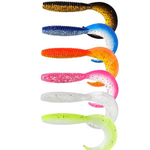 TGD Meilleur lot de 15 ou 30 <span class=keywords><strong>leurres</strong></span> <span class=keywords><strong>souples</strong></span> en PVC <span class=keywords><strong>pour</strong></span> la pêche en eau douce, appâts artificiels en silicone au goût de crevettes - Product Image 1