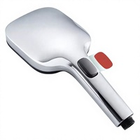 Pommeau de Douche Portable en Plastique ABS Chromé à Haute Pression avec Bouton Poussoir Pause, Idéal pour Améliorer Votre Salle de Bain - Prix Usine
