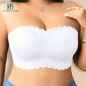 Женский топ-бандо с рюшами, с нескользящими бретелями, с подкладкой, амортизирующий, для йоги, бесшовный, для пилатеса - Product Image 1