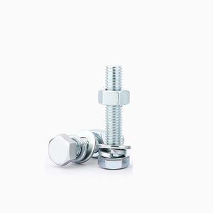 Vis à tête hexagonale en acier au carbone zingué de grade 4.8, avec filetage complet ou partiel, et jeu de écrous, tige de boulon combinée M6-M30mm - Product Image 3