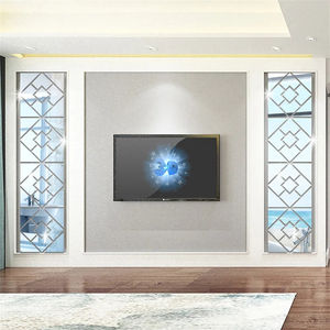 Autocollant mural 3D carré avec miroir autocollant moderne auto-adhésif en acrylique pour décoration <span class=keywords><strong>de</strong></span> la maison et du salon adesivo <span class=keywords><strong>de</strong></span> parede - Product Image 2
