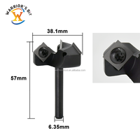 Fraise de surfaçage Warrior's Bit 3Wing en carbure haute vitesse de précision, queue de 1/4, pour outils de travail du bois CNC, OEM/ODM