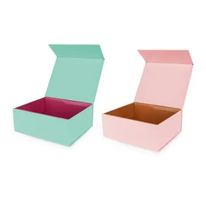 도매 럭셔리 사용자 정의 로고 마그네틱 뚜껑 자석 인쇄 접이식 단단한 상자 포장 선물 상자