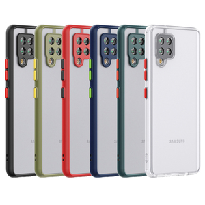 <span class=keywords><strong>เคส</strong></span>กันกระแทกแบบด้าน รุ่น TPU+PC สำหรับ <span class=keywords><strong>A42</strong></span> <span class=keywords><strong>5G</strong></span>  แบบใสกึ่งโปร่งแสง พร้อมขอบปุ่ม - Product Image 1