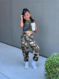 Conjunto de <span class=keywords><strong>Ropa</strong></span> para Niñas Verano 2026, Chaleco Moderno + Overol de Camuflaje Estilo Hip-Hop, Dos Piezas - Product Image 3