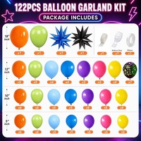 Kit d'arche de guirlande de ballons en latex colorés arc-en-ciel néon pour la décoration de fête d'anniversaire d'enfants, de carnaval et de festival