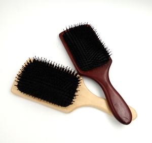 Nylon và heo rừng lông bàn chải tóc tốt nhất Bàn chải tóc vuông gỗ Paddle bàn chải - Product Image 5