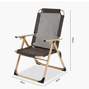 Cheap Black Modern Lightweight Comfortable Waterproof Portable Padded Metal <b>Outdoor</b> Folding <b>Chairs</b> for Park Use - Product Image 5