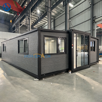 Maison conteneur pliable Honlu, maison modulaire préfabriquée en kit, cabines de vie en structure acier ignifuge