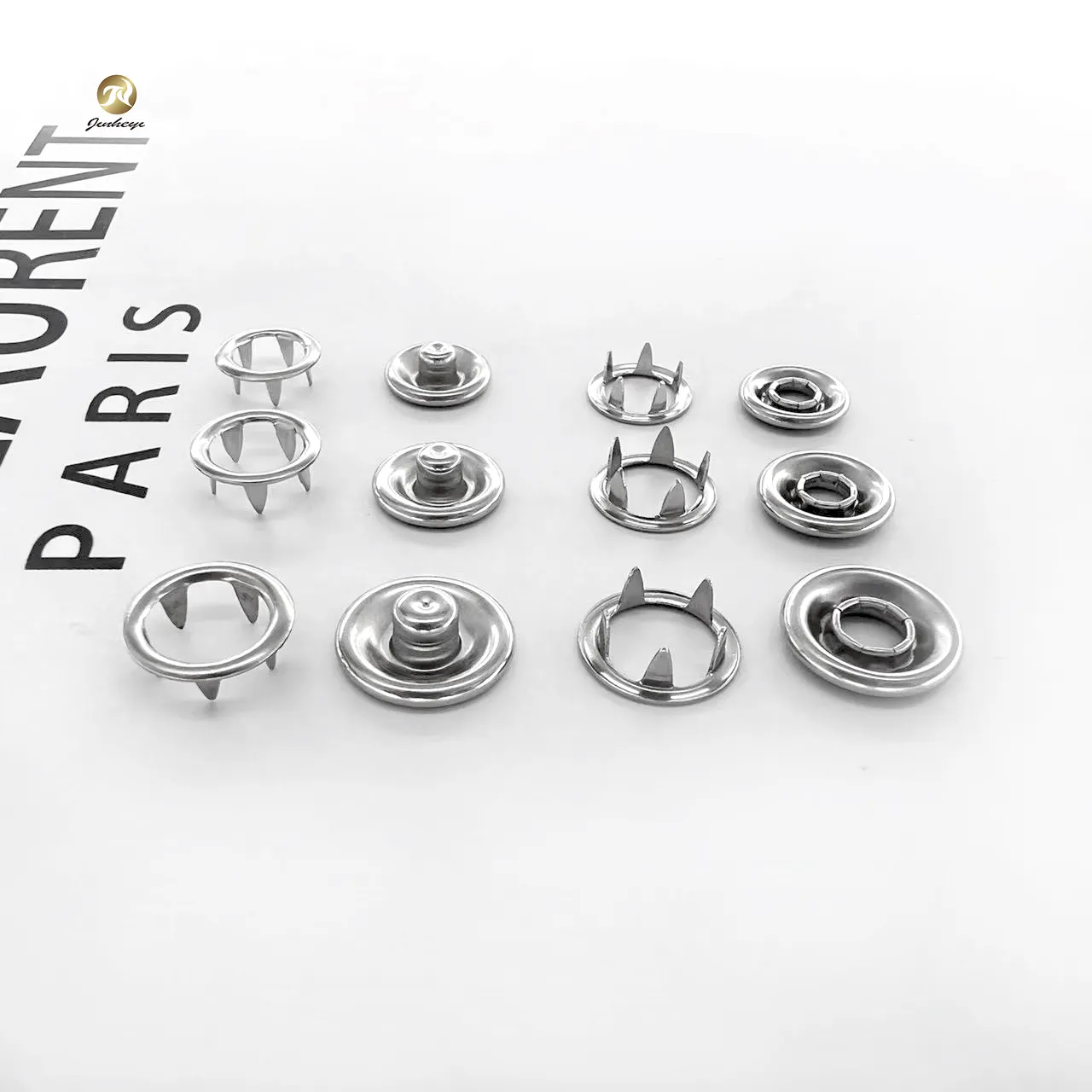 8 9.5 Mm Fahion Ring 4 Parts Prong Snap Button Stud Garment Five-Prong Snap Buttons for children clothing