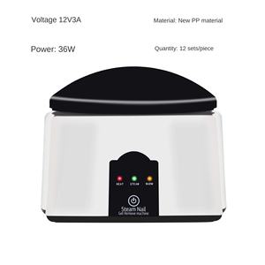 Removedor de uñas de vapor de plástico profesional 36W con control de temperatura de sincronización herramientas de eliminación de pegamento de esmalte de uñas rápido - Product Image 1