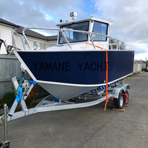 Fabrication de bateaux OEM ODM OBM, <span class=keywords><strong>bateau</strong></span> de pêche sportive en aluminium 5083 à coque en V profond avec cabine fermée, 25 pieds (7,50 m) - Product Image 1
