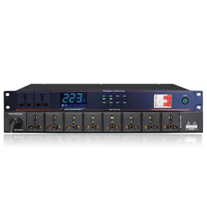 Aode S1082 10 channel with switch filter air switch and LED display audio power supply sequencer