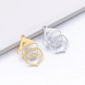 Acier inoxydable Noël Père Noël Charmes pour la Fabrication de Bijoux Miroir Poli DIY Pendentifs Collier Boucles D'oreilles Artisanat Accessoires - Product Image 5