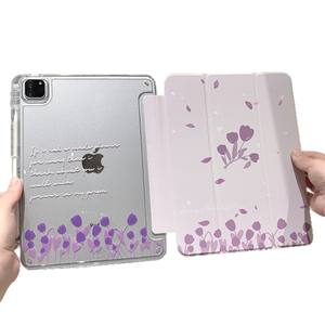 <span class=keywords><strong>Coque</strong></span> en acrylique anti-pliage pour <span class=keywords><strong>iPad</strong></span> 11/Air 7/Pro 11 pouces, motif floral, emplacement pour stylet, protection plate, Air 16 - Product Image 5