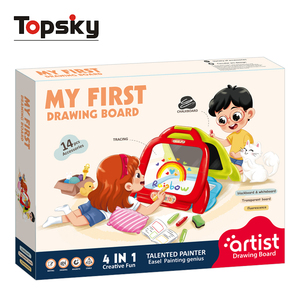 Tableau magnétique multifonctionnel amusant pour enfants, 4 en 1, fusée, apprentissage, peinture de table, jouet, boîte d'utilisation DIY, emballage - Product Image 6