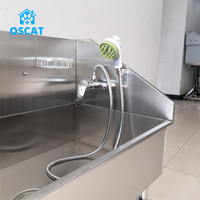 Équipement vétérinaire OSCAT, baignoire en acier inoxydable pour animaux, pliable, portable, surélevée, baignoire pliable pour chien