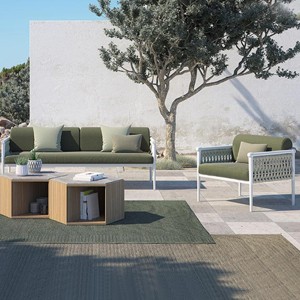 Ensemble de salon de jardin en corde et alliage d'aluminium pour hôtel, villa, mobilier de loisirs, canapé d'extérieur modulable - Product Image 4