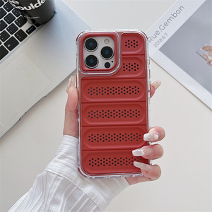 Agujero de disipación de calor TPU inyección de combustible Marco de PC transparente Fundas Para Celular Fundas de teléfono móvil para <span class=keywords><strong>iPhone</strong></span> 16 <span class=keywords><strong>Pro</strong></span> <span class=keywords><strong>Max</strong></span> <span class=keywords><strong>12</strong></span> 13 14 15 - Product Image 1