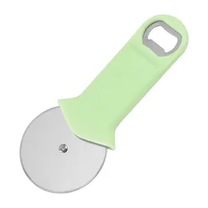 Stainless steel multi-functional rolling Pizza knife bottle opener Pizza knife two with a handle kitchen tool