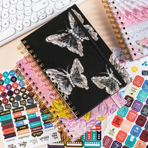 Carnet à spirale transfrontalier A5 de haute qualité, carnet à couverture rigide à feuilles mobiles, carnet de notes ligné horizontal, journal épaissi, cadeau - Product Image 1